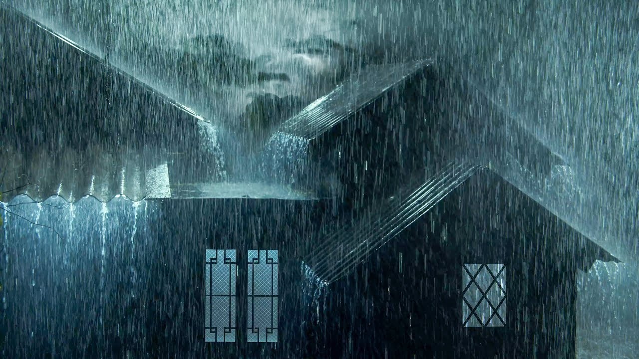 🥶ASMR rain thunder sounds sleeping | rain sounds for sleeping ! rain thunderstorm on tin roof