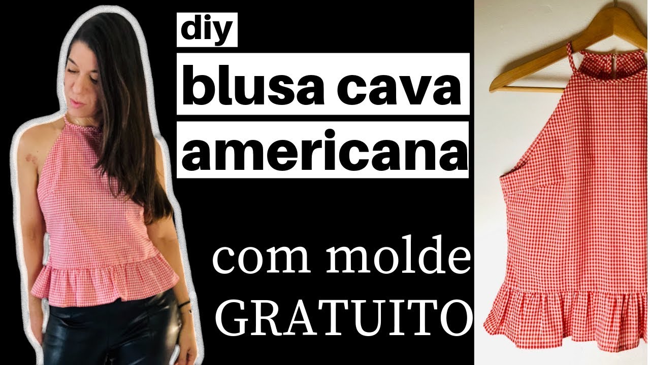 Blusa com cava americana e molde gratuito | Deise Paes