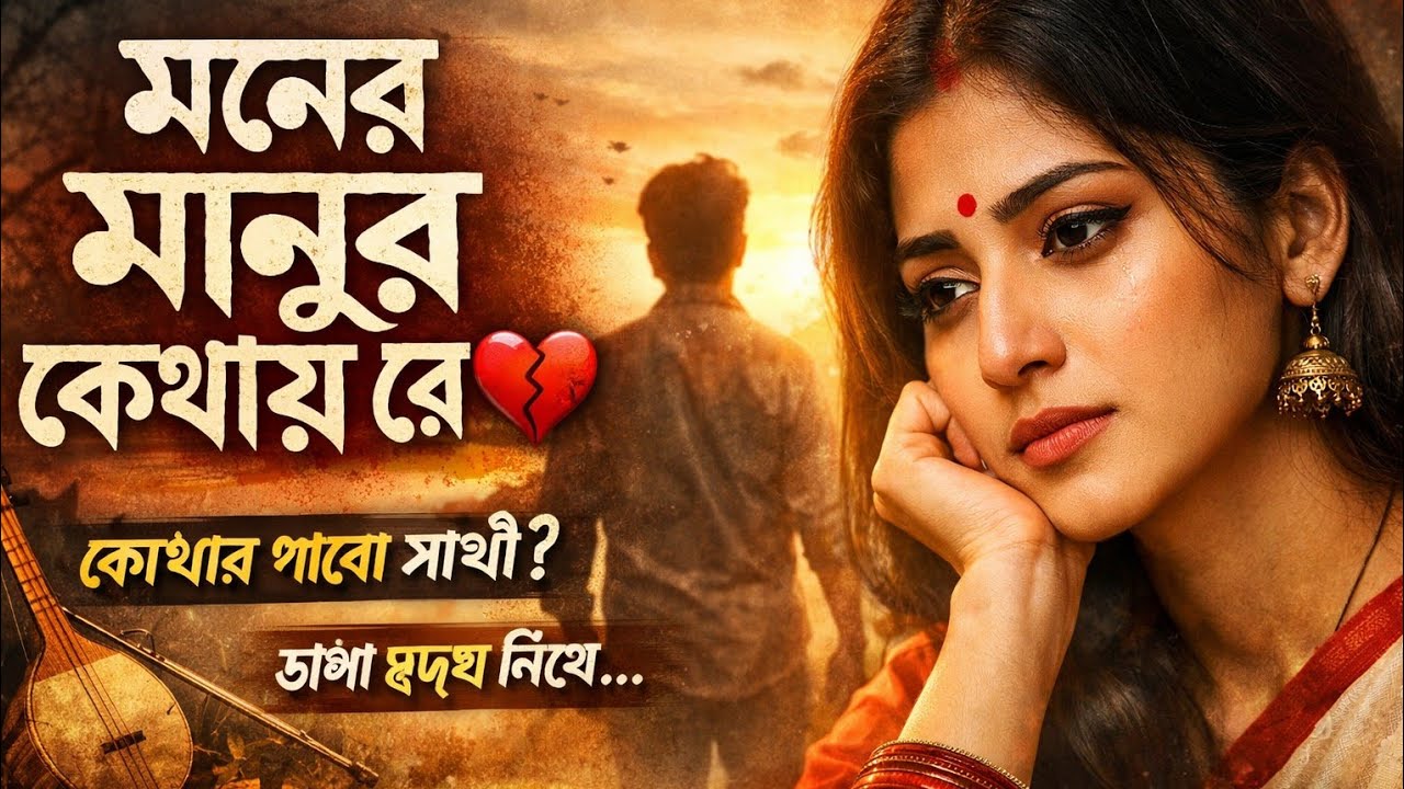 মনের মানুষ কোথায় রে 💔 | Heart Touching Bangla Folk Sad Song 2026 | Emotional Bengali Music
