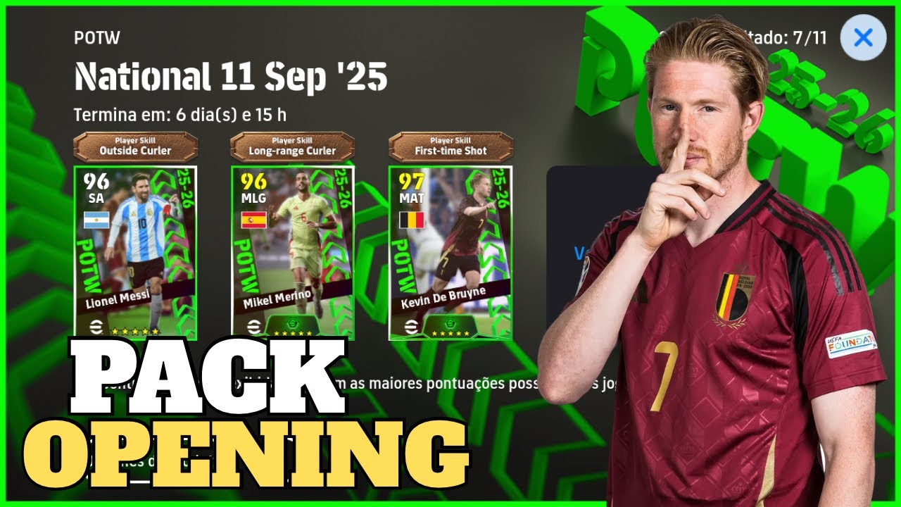 PACK OPENING NA NOVA BOX DE POTW NO EFOOTBALL MOBILE 