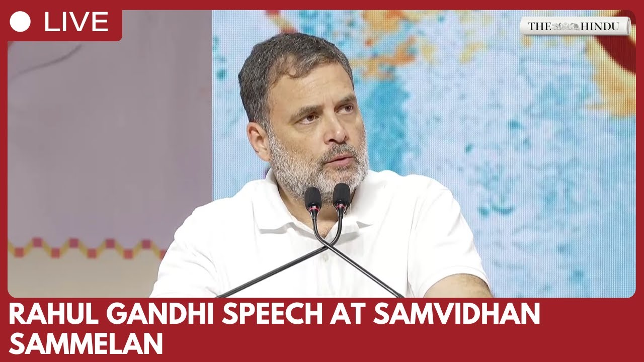 Rahul Gandhi, Leader of Opposition, addresses Samvidhan Sammelan in Lucknow