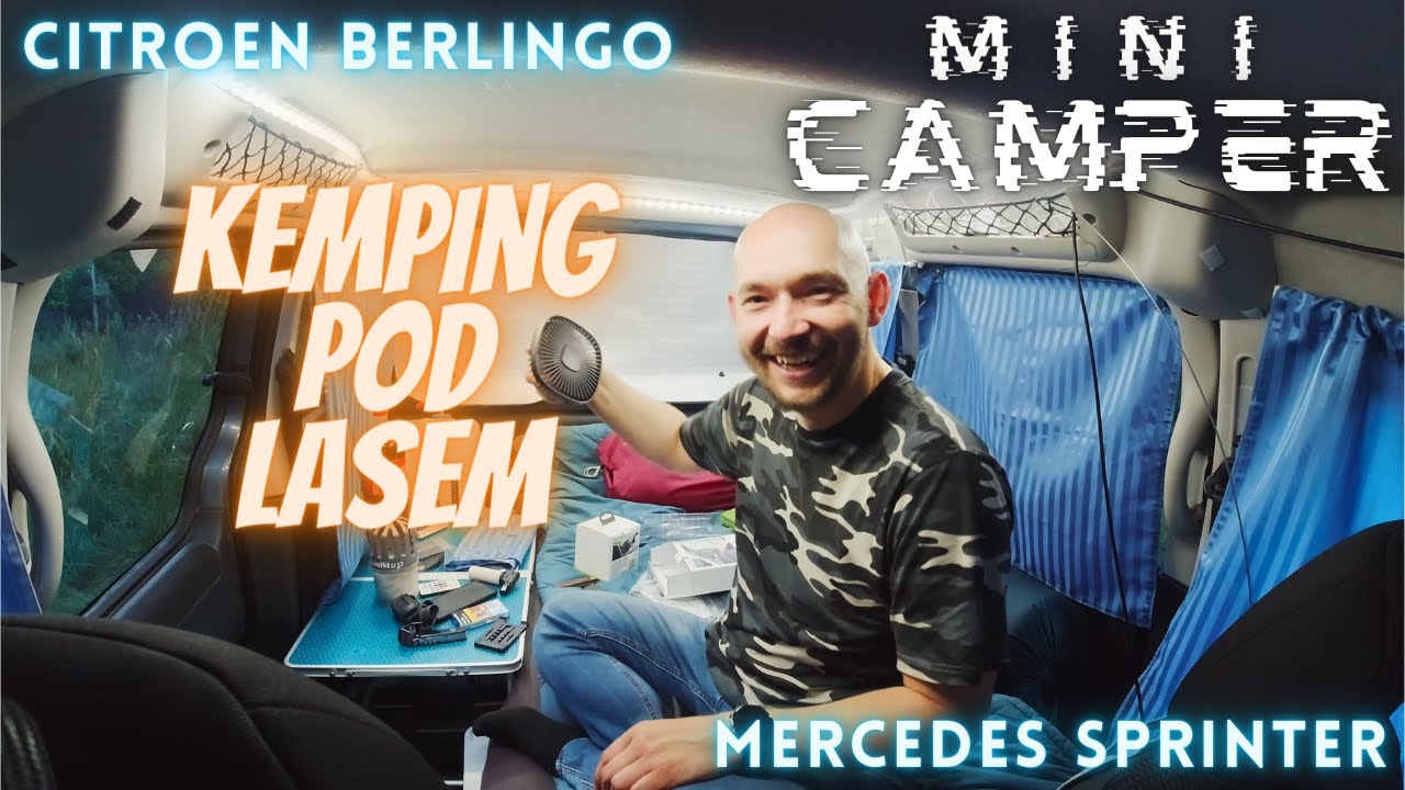 #60 Krótki kemping pod lasem w mini kamperze 🌲🚐🌳 i przedstawienie SPRINTERA MMCamp 🌲🚐🌳 Vlog 4K 😀
