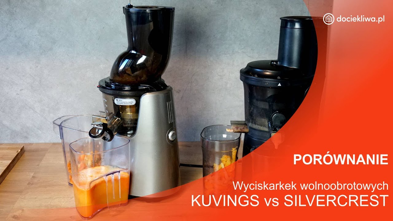 Porównanie wyciskarek wolnoobrotowych: taniej i drogiej (Silvercrest, Kuvings)