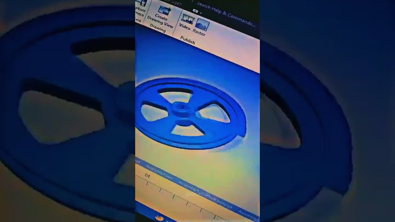 #cadcam #inventor #art #cad #cadcamdesign v balt pulley