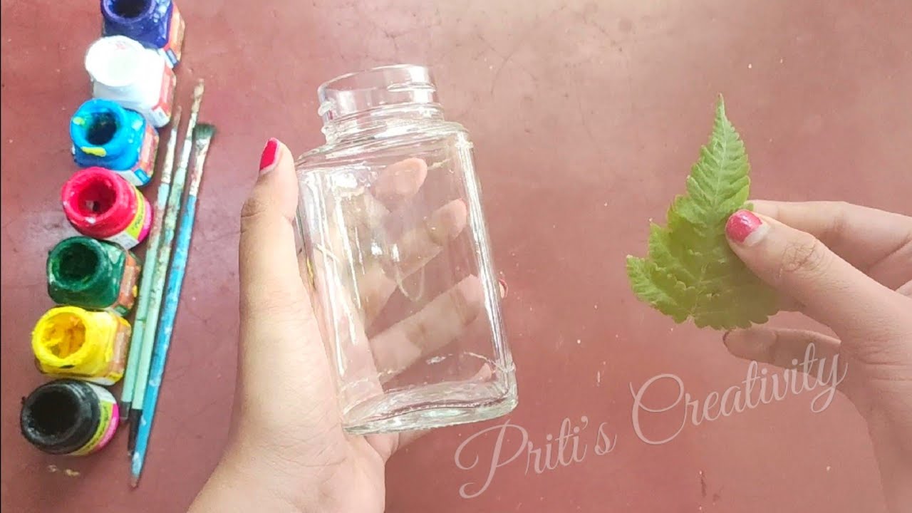 Glass Jar Painting || Mason jar Craft || Jar Decorating Idea || By - Priti Saha