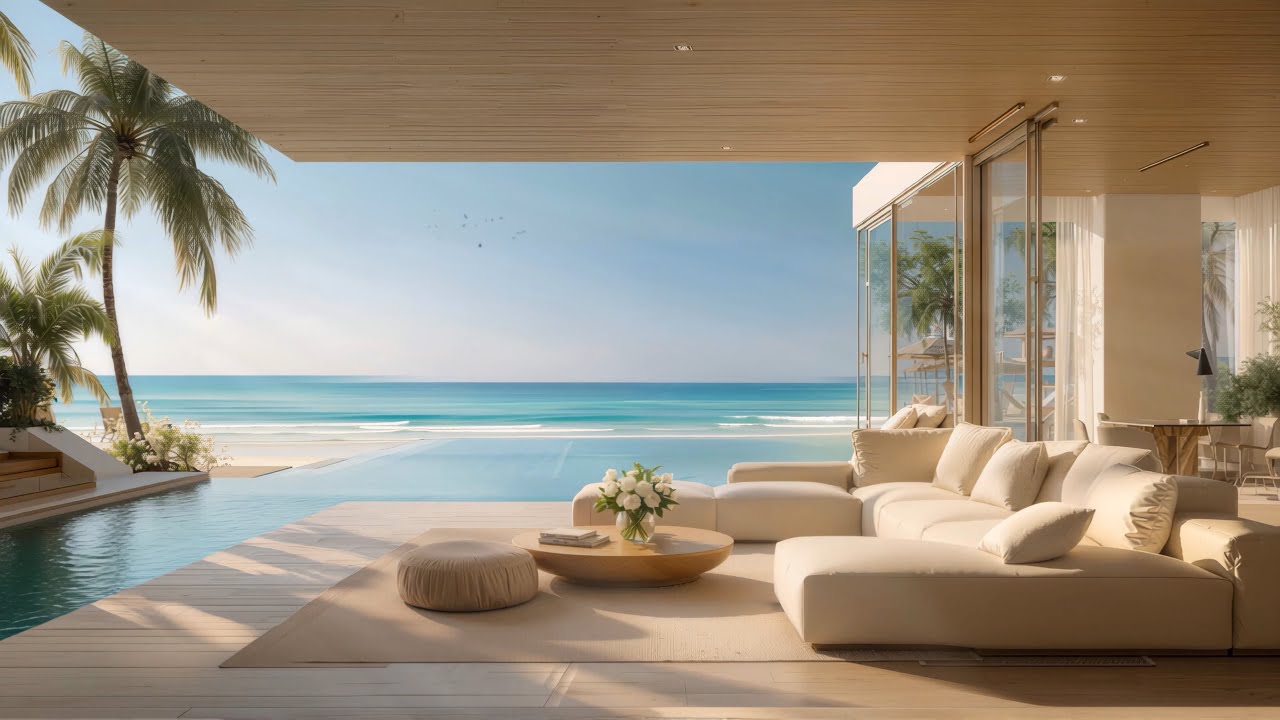 Relaxing Jazz in a Tranquil Lake House ☀️ Peaceful Jazz Music for Warm Morning Ambience