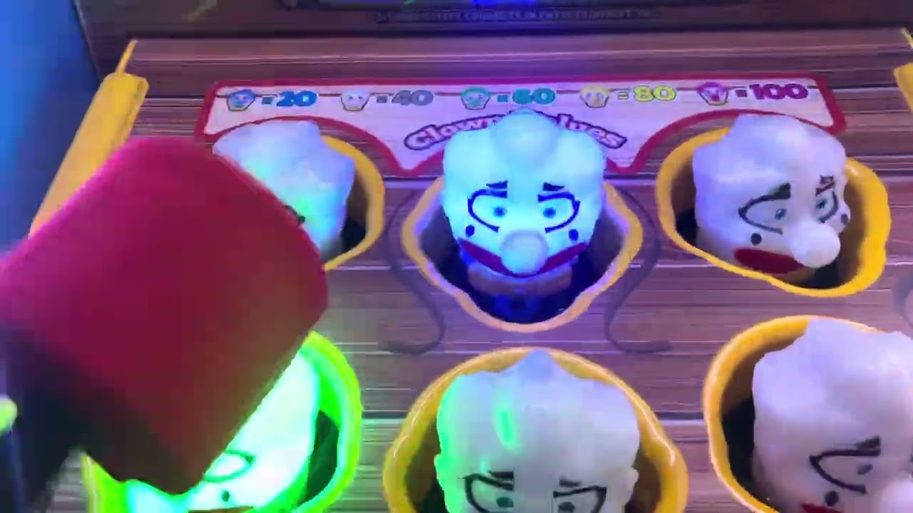 ice Whack-A-clown arcade at Gametime lanes and entertainment