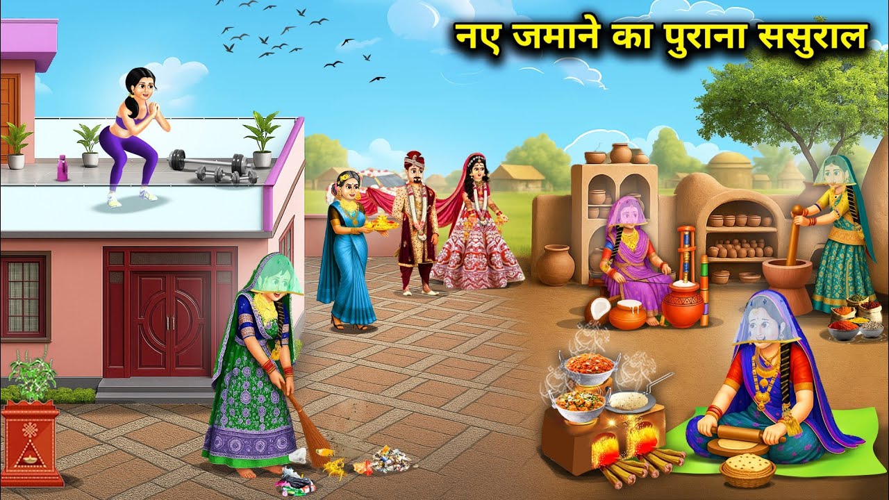 नए जमाने का पुराना ससुराल || The Old In -Laws Of The New Age || Cartoon video || Kahaniyo Ka Pitara