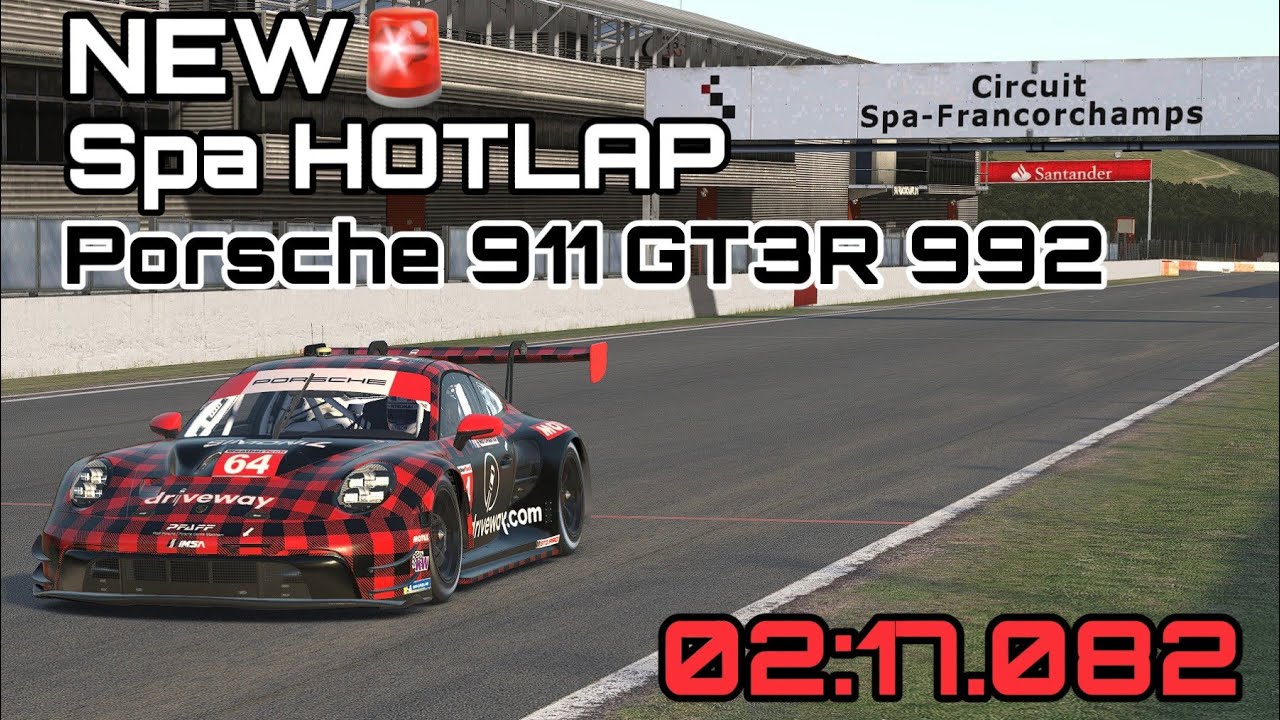 iRacing | NEW Porsche 911 GT3R 992 Hotlap | Spa Francorchamps