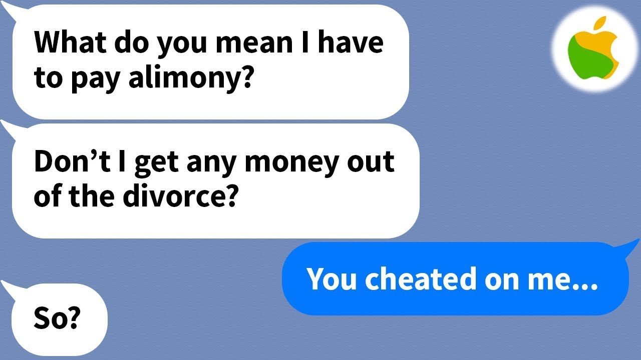 【Apple】 My husband thinks he can get alimony even though he was the one who cheated...