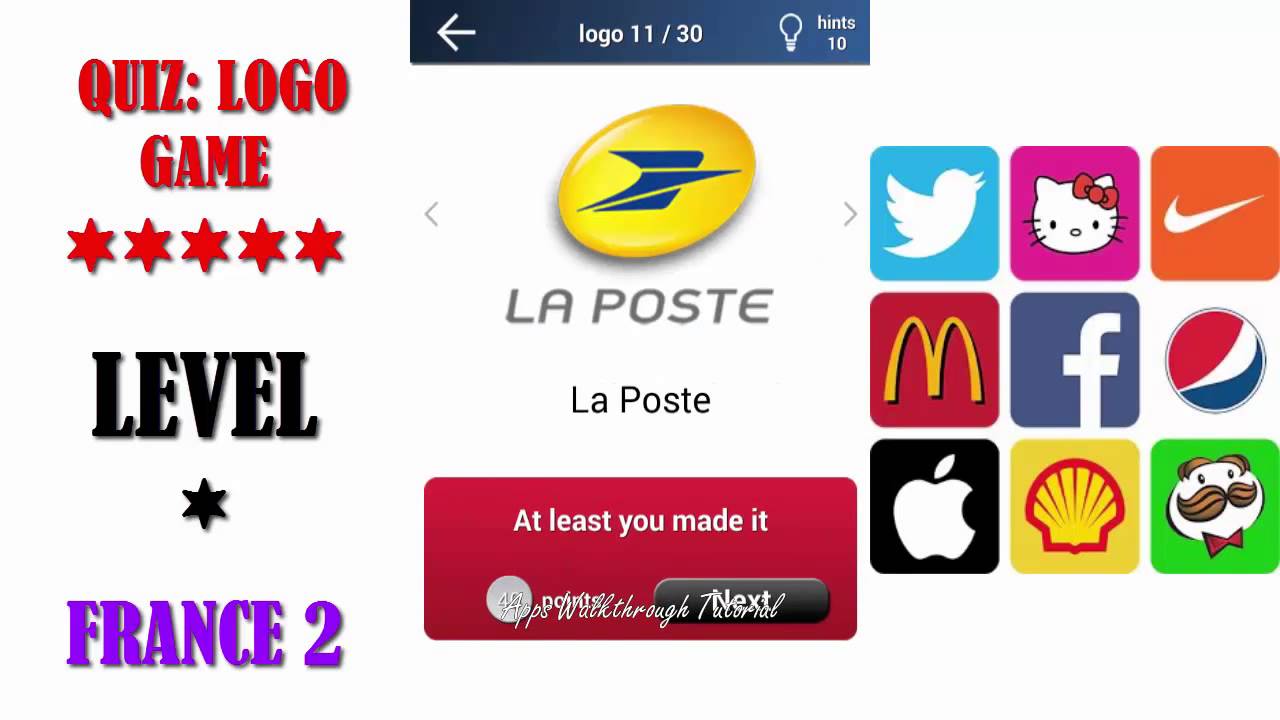 Quiz: Logo Game France 2 - All Answers - Walkthrough ( By Lemmings at work )