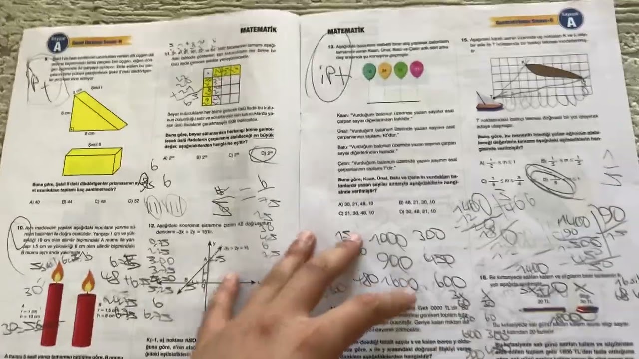 ÖZDEBİR SON PROVA 494 PUAN  LGS DE ÇIKABİLECEK SORULAR