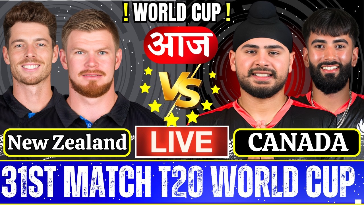 New Zealand vs Canada, 31st Match, Live Cricket Match Today, NZ v CAN T20 World Cup Live Match Today