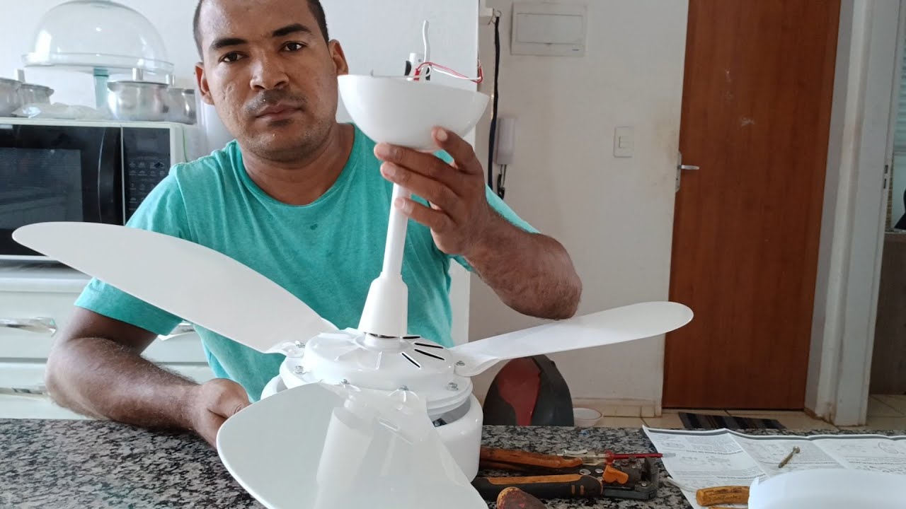 Como montar e instalar ventilador de teto ventisol.