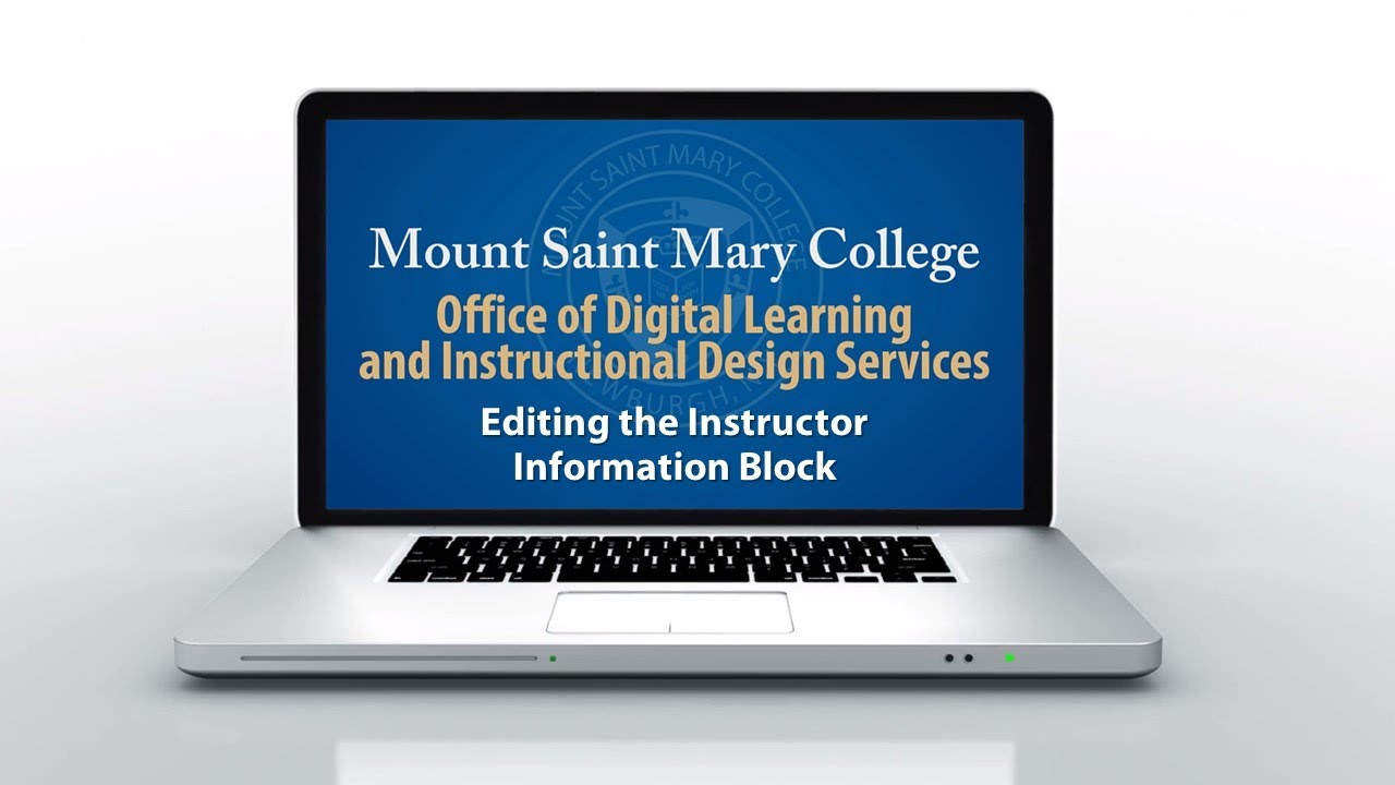Editing the Instructor Information Block
