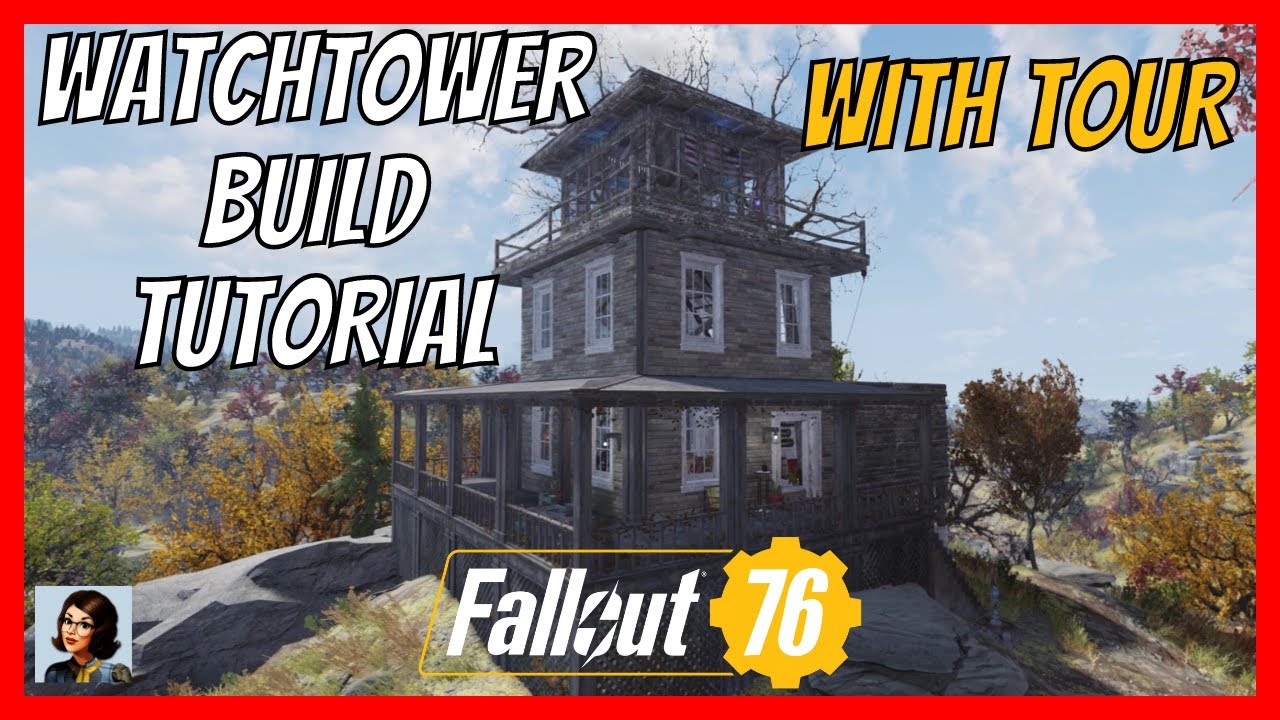FALLOUT 76 Watchtower CAMP Build Tutorial and Decorated Tour