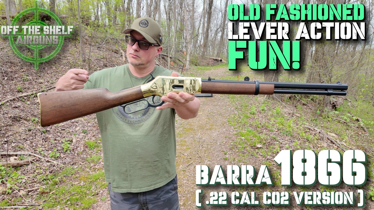 Пневматическая винтовка Barra 1866 (.22 Cal) на CO2 &mdash; рычажный механизм, отличное развлечение!