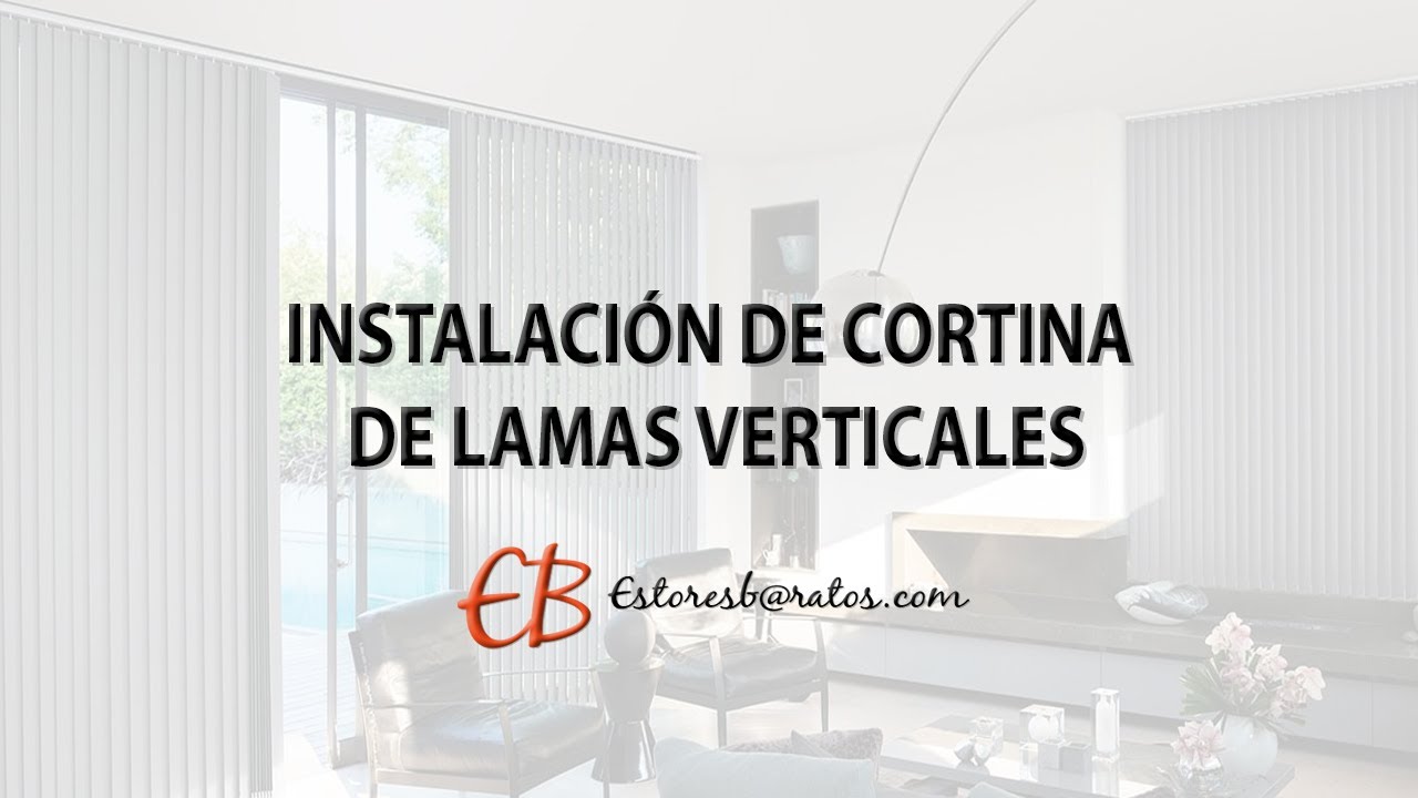 Instalaci&oacute;n de cortina vertical a pared o frontalmente