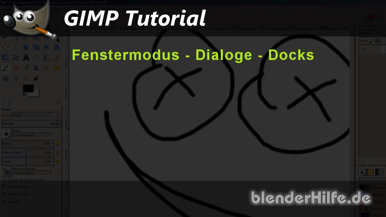 Gimp 2.8 Tutorial - Fensterlayout & Verwaltung (deutsch)
