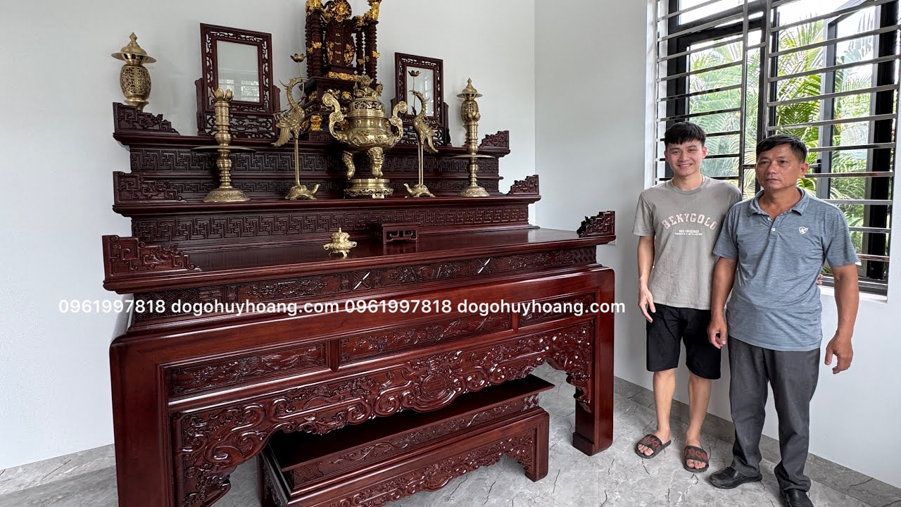 Combo Bàn Thờ Tam Cấp Triện Như Ý Anh Quang Hải Hà Quảng Ninh : Đồ Gỗ Huy Hoàng