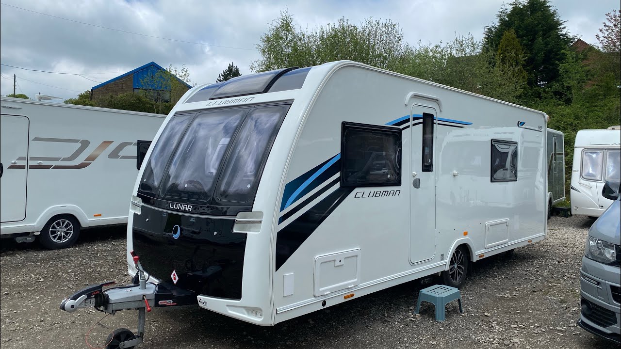 2017 Lunar Clubman SB twin single beds top of the range model touring caravan.