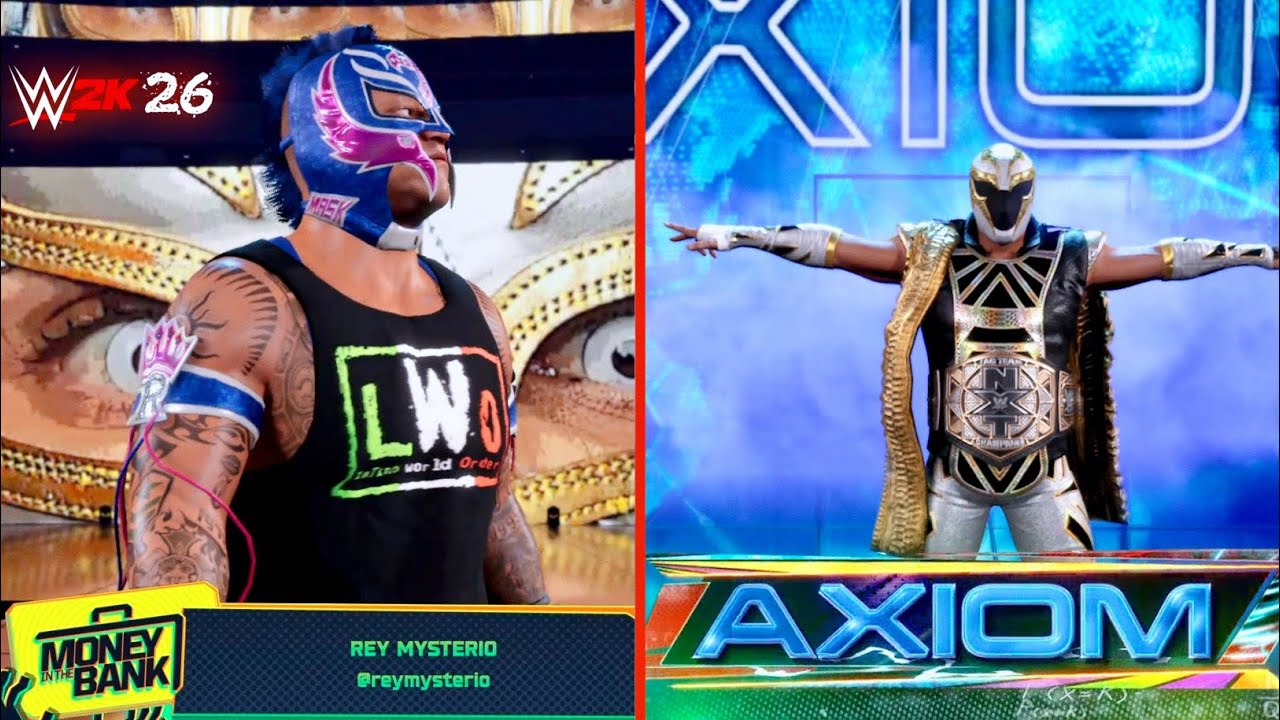 Full Match: Rey Mysterio Vs. Axiom Money Bank Match Highlights: #wwe #wwe2k26