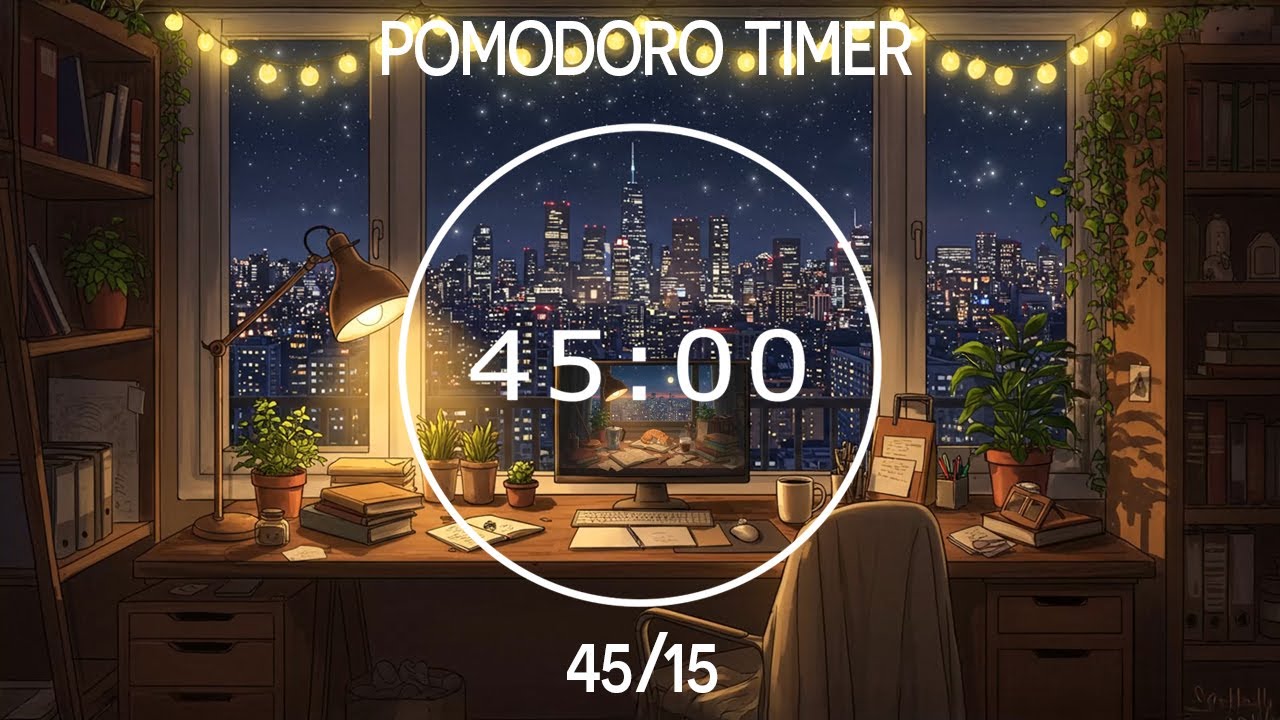 Focus Together, Dream Bigger🌟Lofi Pomodoro Study Beats for Motivation & Deep Work | 45/15 Pomodoro