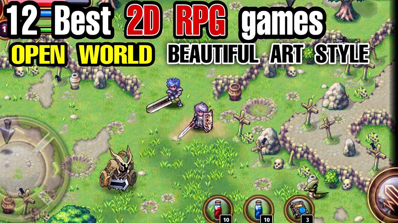 Top 12 Best 2D RPG games OPEN WORLD Android | 2D RPG with Beautiful High Graphic Art Style on Mobile