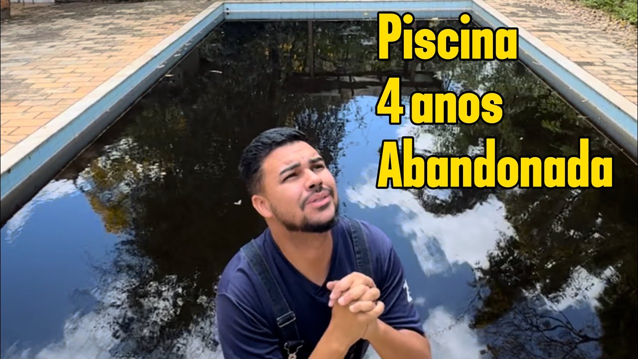 Limpando uma piscina abandonada - tutorial Rhuan Felix ! #pool #piscinas #limpeza #viral #satisfy 