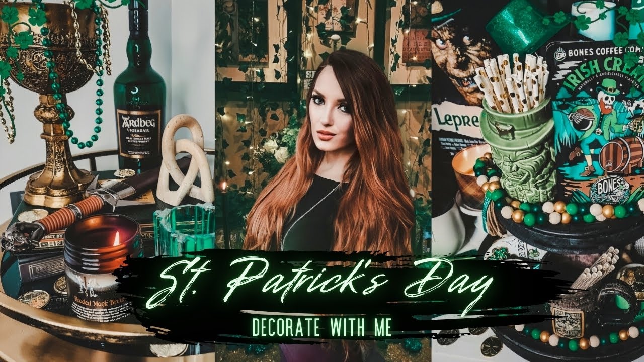 DECORATE FOR ST. PATRICK'S DAY WITH ME! | Coffee Bar, Dining Table + Bar Cart