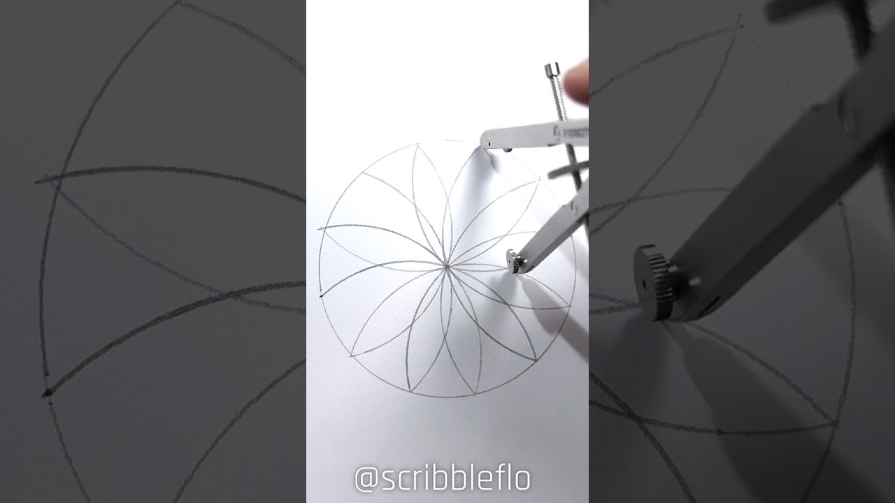 How to Draw Flower of Life Mandala Art With a Compass!