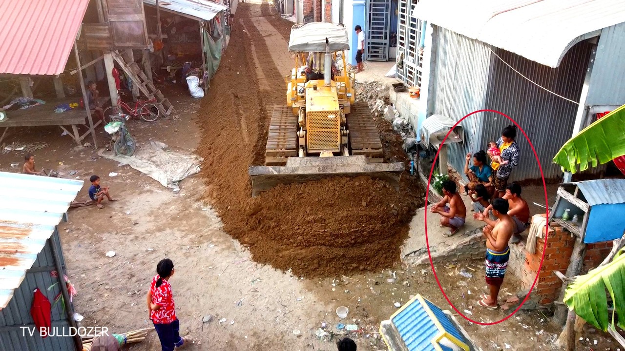 First Starting New Project!!! Step By Step Building Road By D31P Dozer Pushing Soil & Truckload Soil