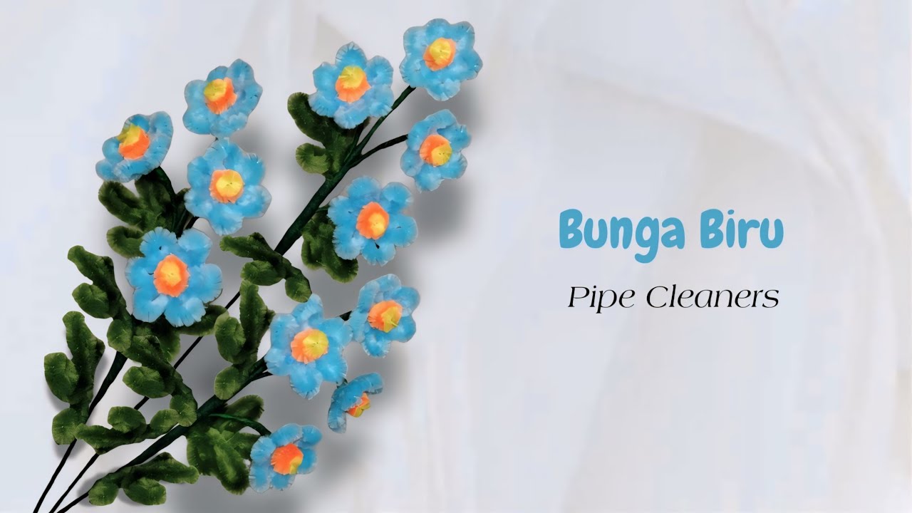Cara Membuat Bunga Dari Pipe Cleaner Dengan Mudah | Pipe Cleaners DIY | Tutorial Bunga Pipe Cleaners