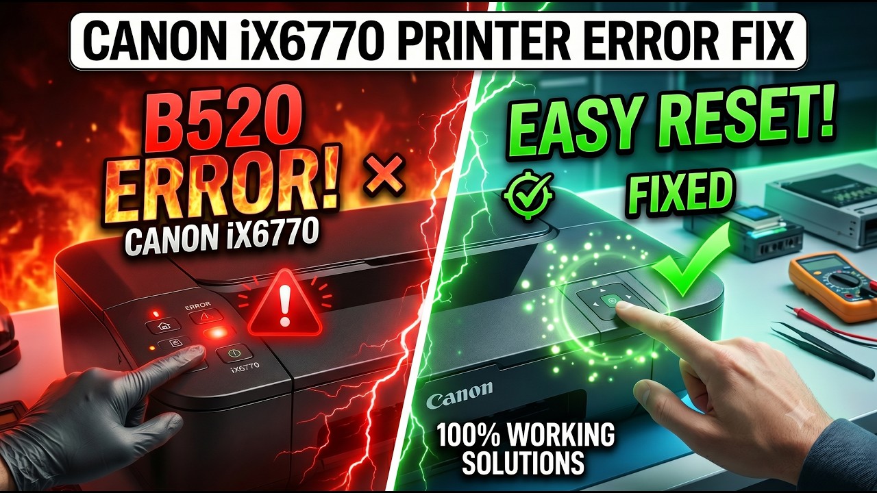Canon 6770 Printer Service Mode Error Fix | Printer Reset Solutions