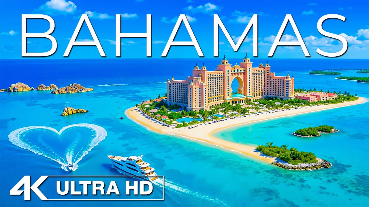 Багамы 4K 🌴 Глубокое путешествие | Бирюзовые воды, роскошные острова и отдых в Карибском море