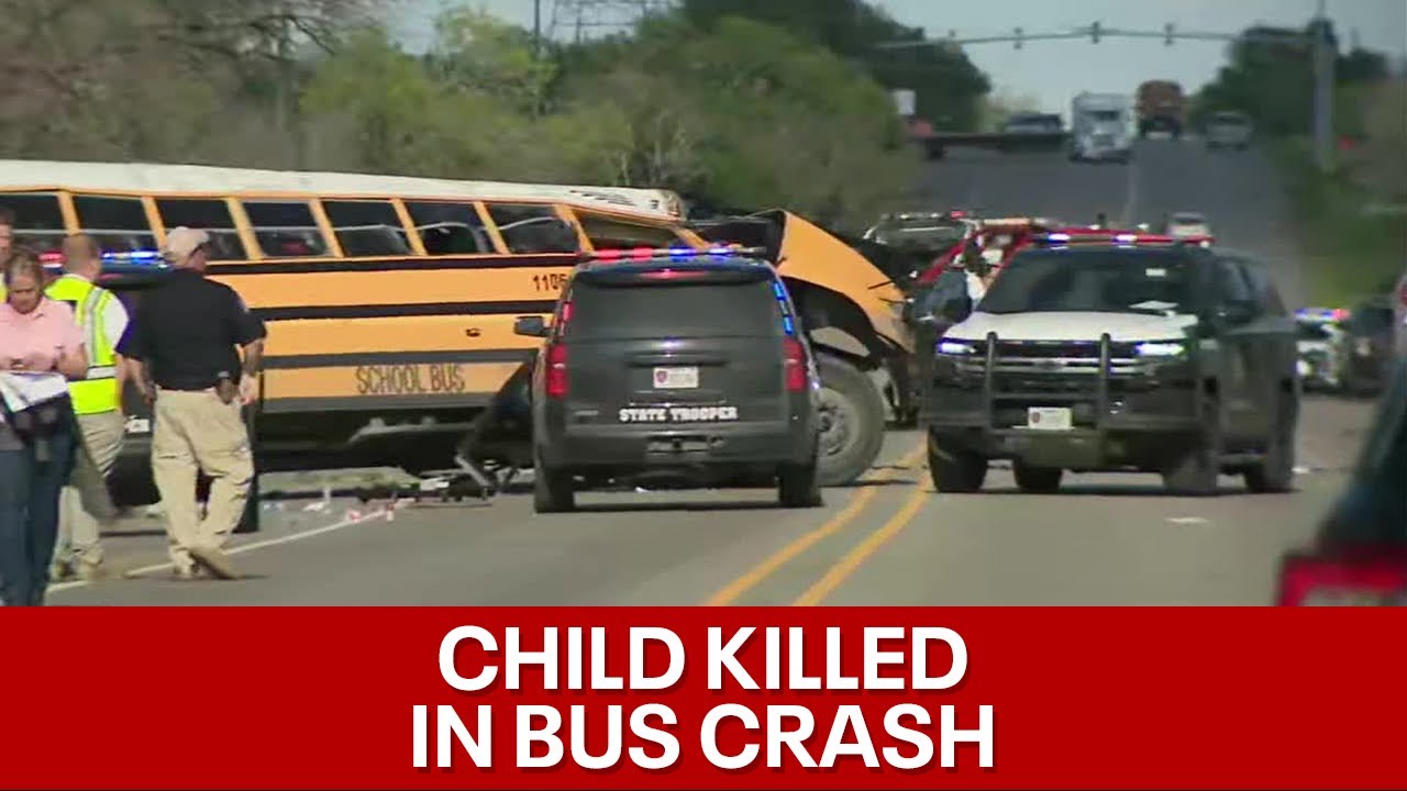 Texas school bus crash: 1 boy, 1 man killed in Bastrop County crash