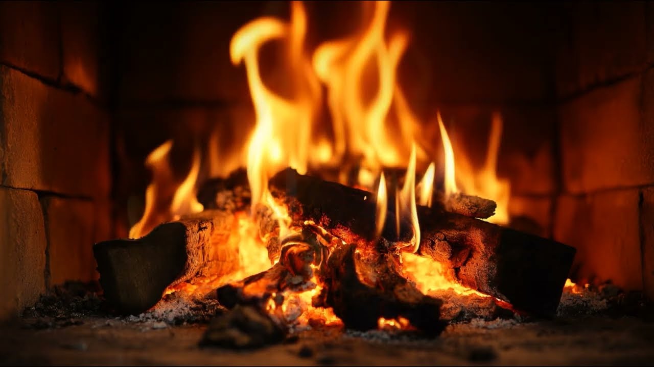Crackling Fireplace 🔥 Fire Sounds for Sleep | 3 Hours (4K)