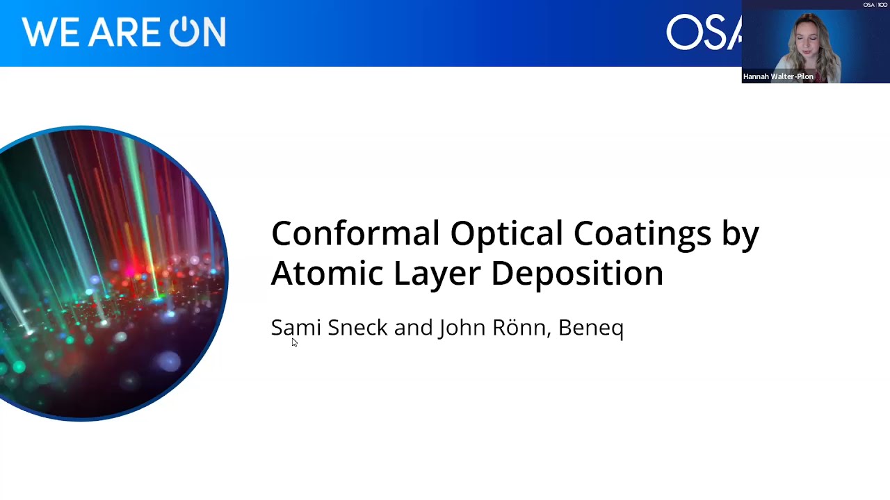 Webinar: Conformal Optical Coatings by Atomic Layer Deposition