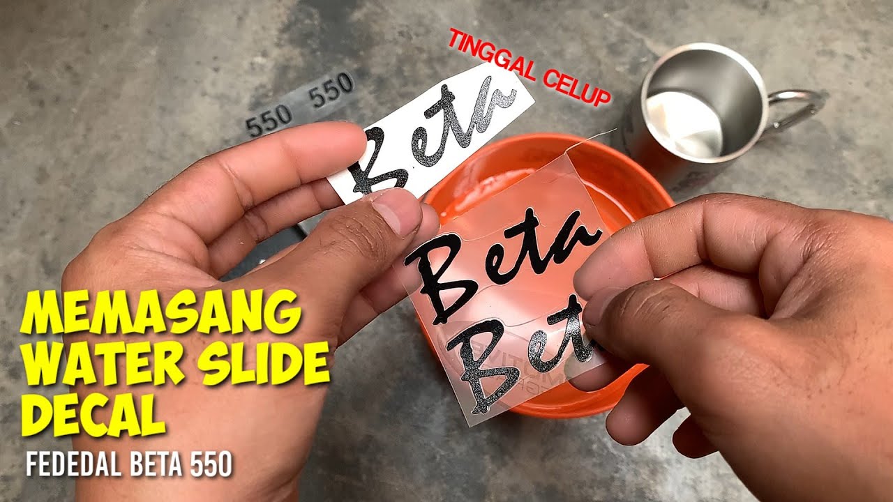 Praktek Cara Memasang Sticker Water Slide Decal | Sepeda Federal Beta 550