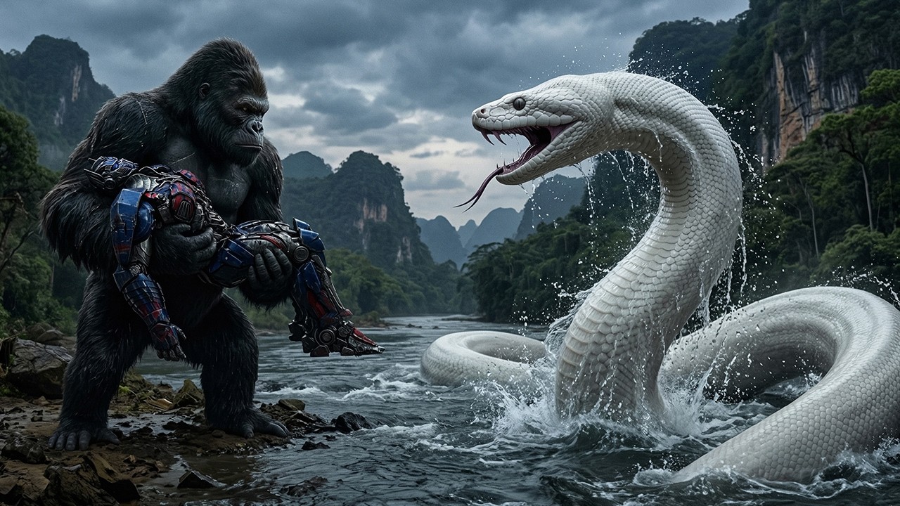 King Kong Saves Optimus Prime from a Giant Anaconda | Jungle Rescue & ASMR Restoration