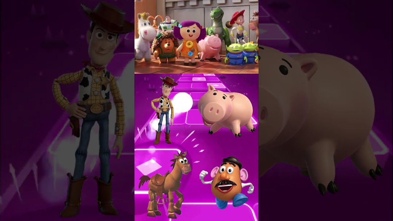 Toy Story &ndash; Woody 🆚 Hamm 🆚 Bullseye 🆚 Mr. Potato Head &ndash; Tiles Hop EDM Rush