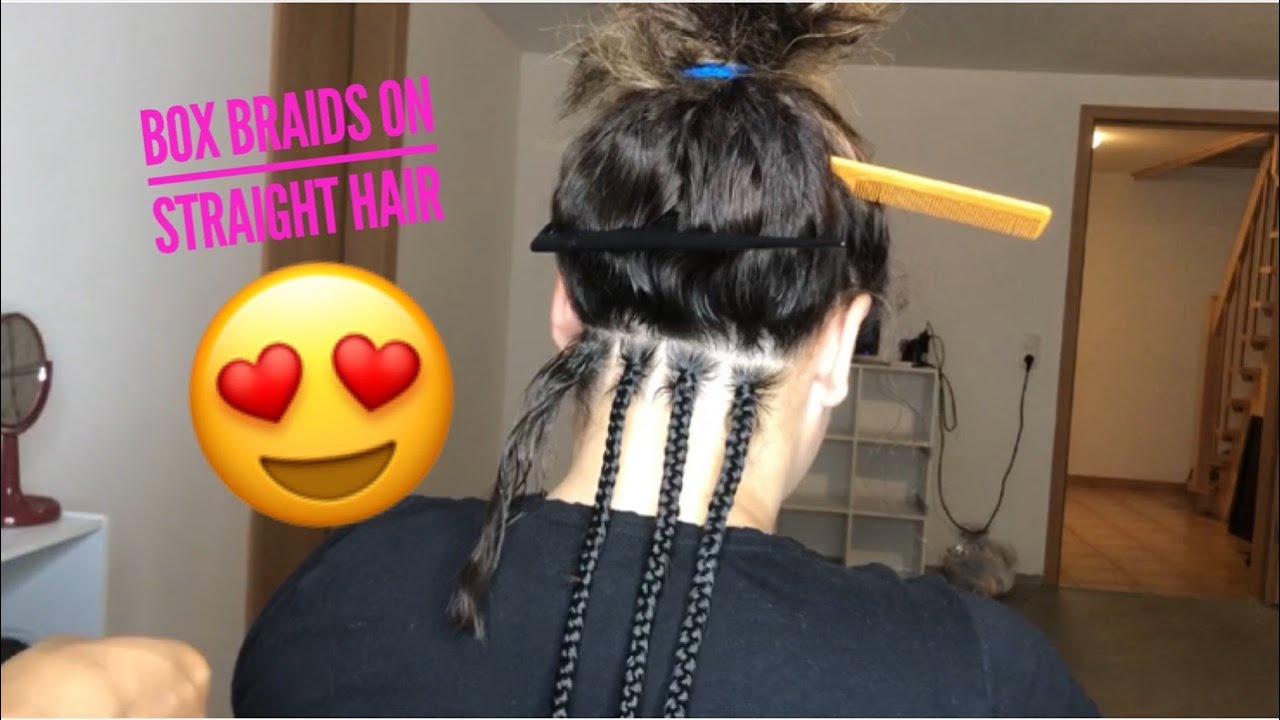 Box Braids On Straight Hair | Tucking Blonde Hair
