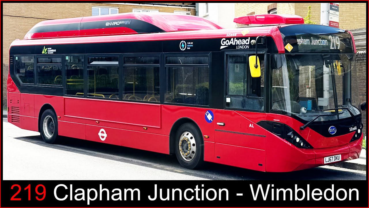 London Bus Route 219. Clapham Junction to Wimbledon