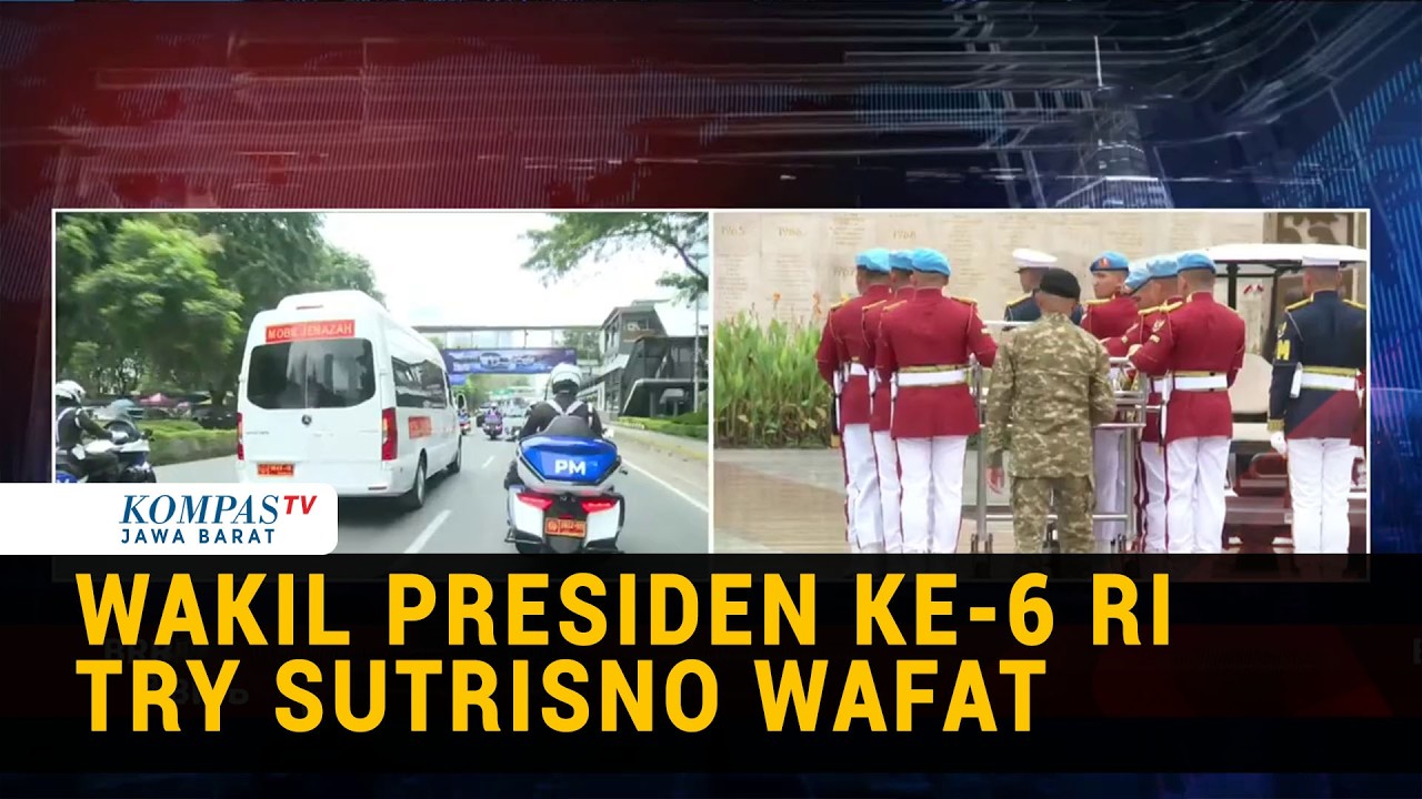 Potret Jenazah Wapres ke-RI Try Sutrisno Tiba di Taman Makam Pahlawan Kalibata