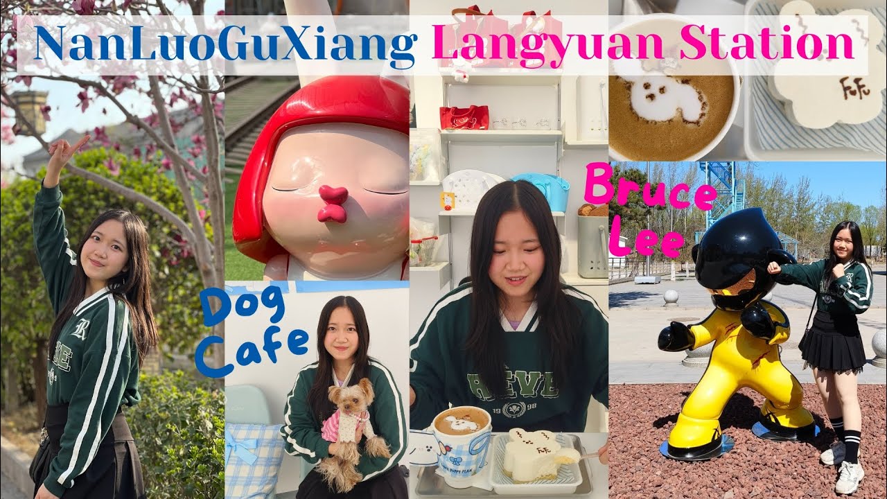 Weekend in Beijing🌸&bull; visiting dog cafe, food recommendations, spring season ☆Langyuan Station Vlog☆