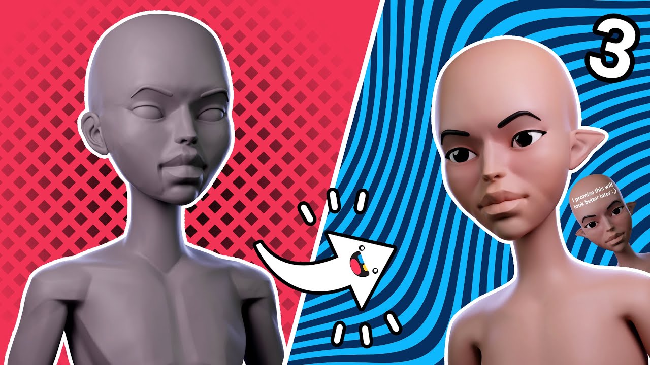 Painting the Face - Experimental Female Character Sculpting: Part 3