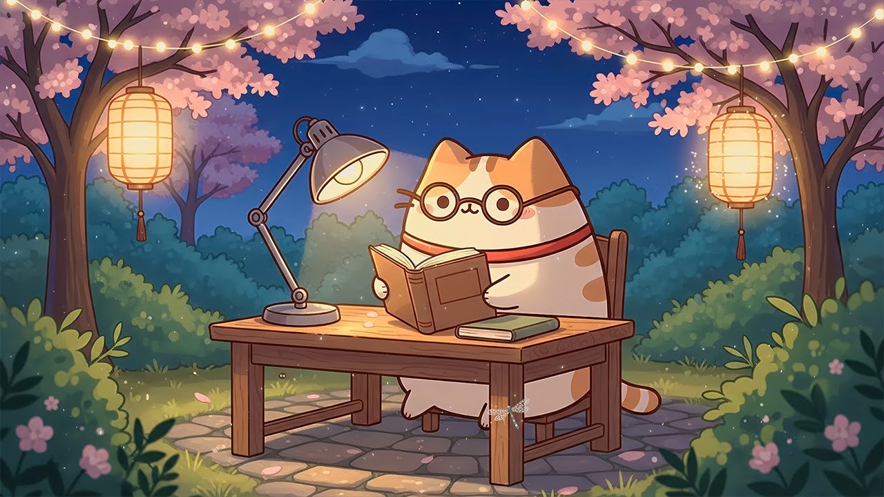 Chill Spring Study with Mochi 📚 Cozy Lofi Beats for Focus & Relaxation 🐱️ Chill Lofi Beats for Study