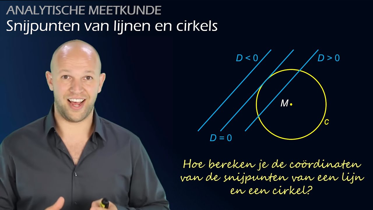 Snijpunten van lijnen en cirkels - Analytische meetkunde (havo/vwo B) - WiskundeAcademie