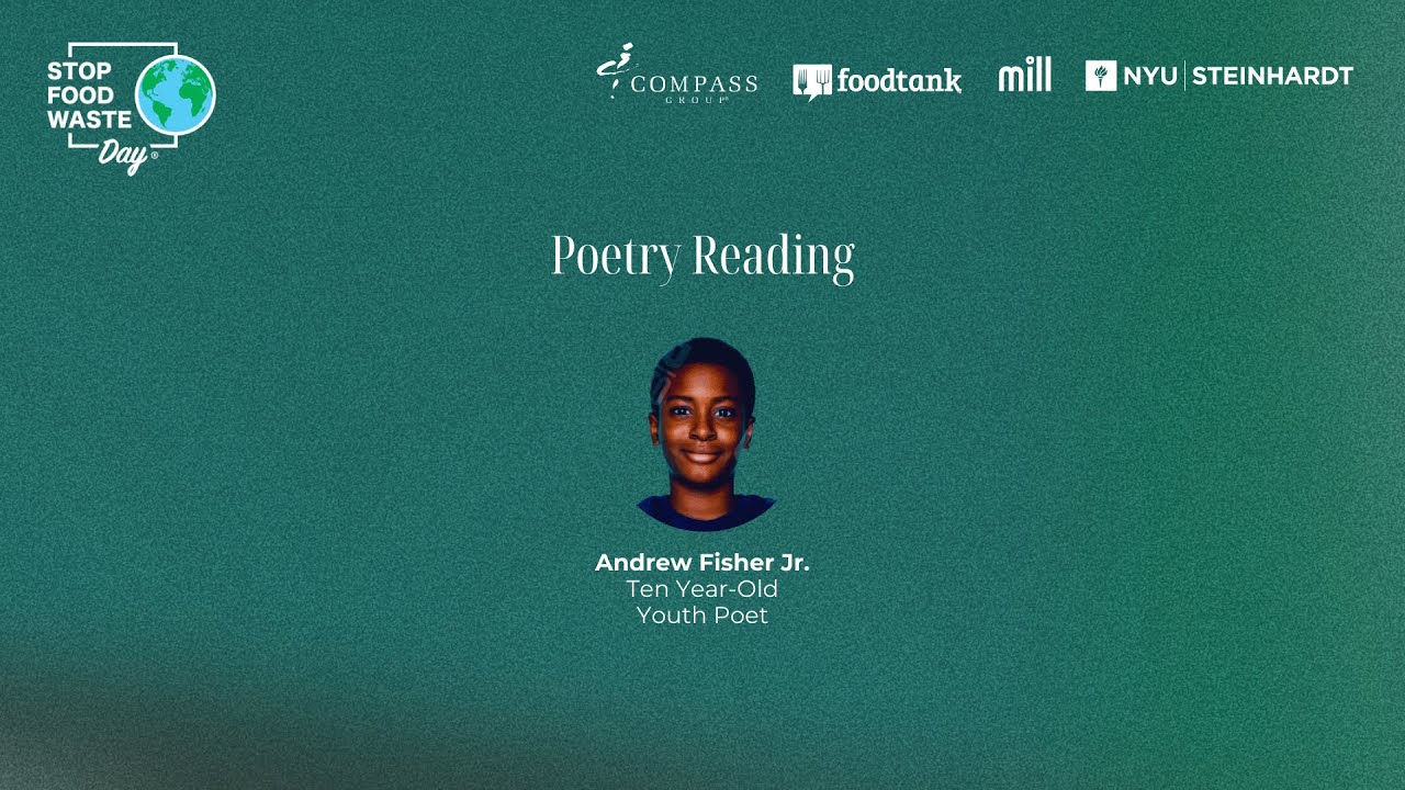 2025 Stop Food Waste Day Poetry Winner Poetry Andrew Fisher Jr., 10 Year-old Youth Poet, Brooklyn
