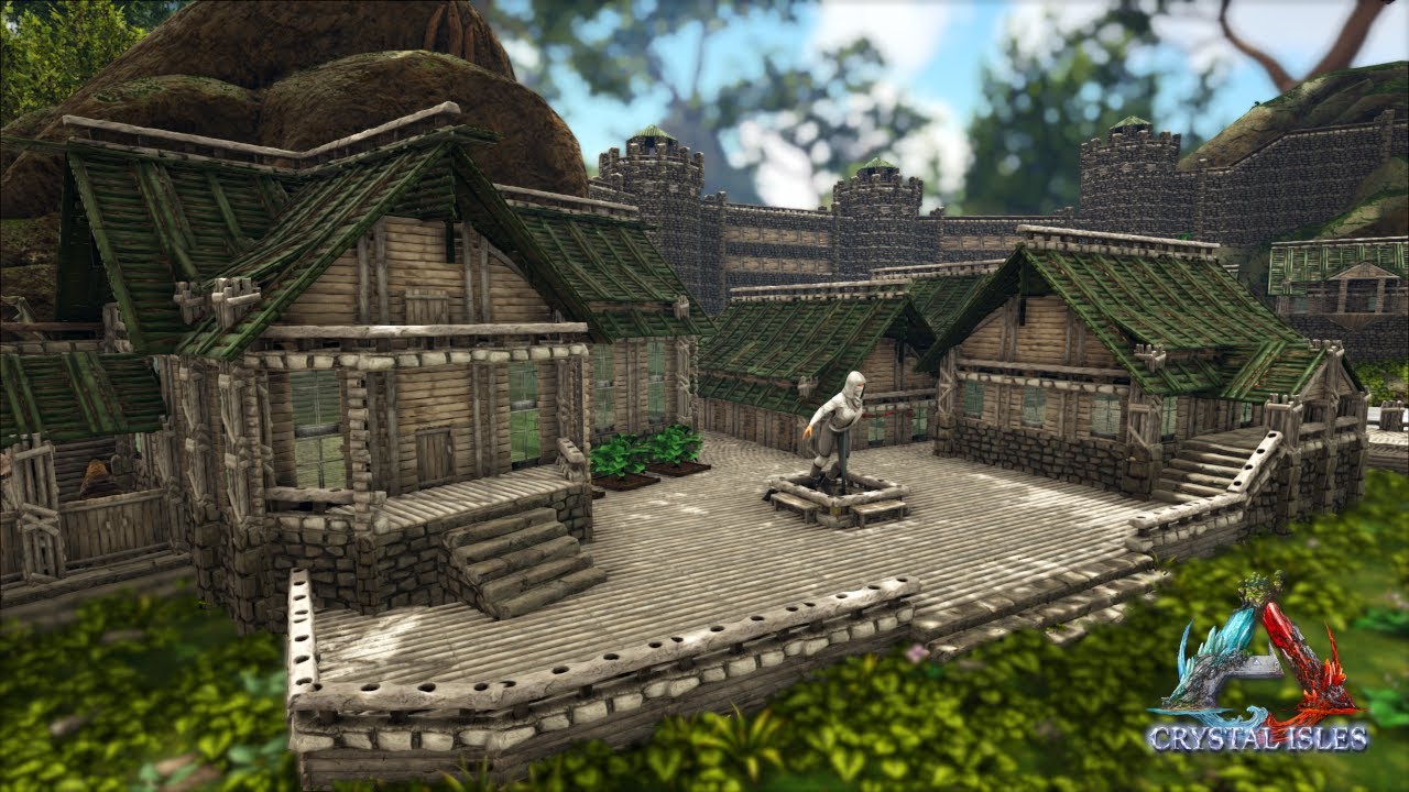 Ark: Crystal Isles - Elven Town - Speed Build | EP 1